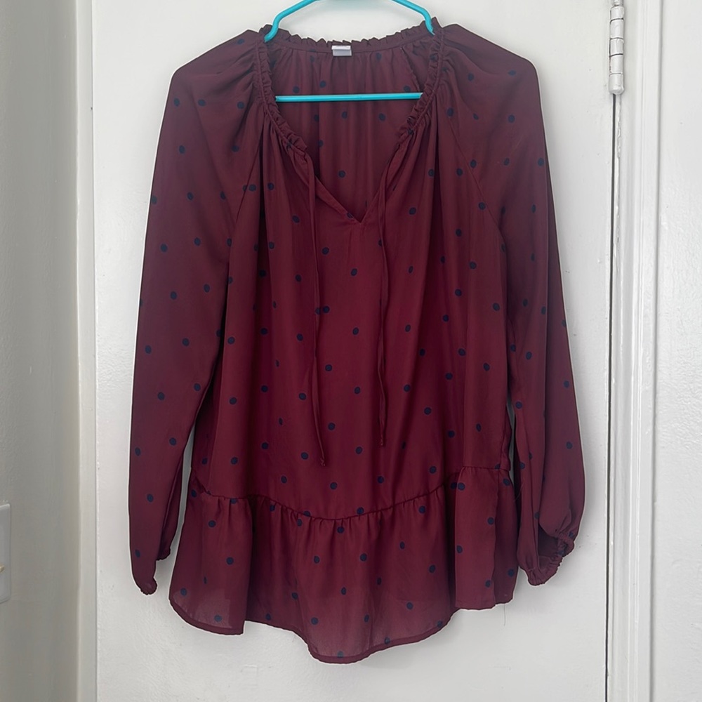 Old Navy Polka-Dot Blouse